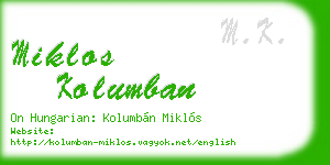 miklos kolumban business card