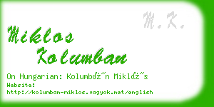 miklos kolumban business card